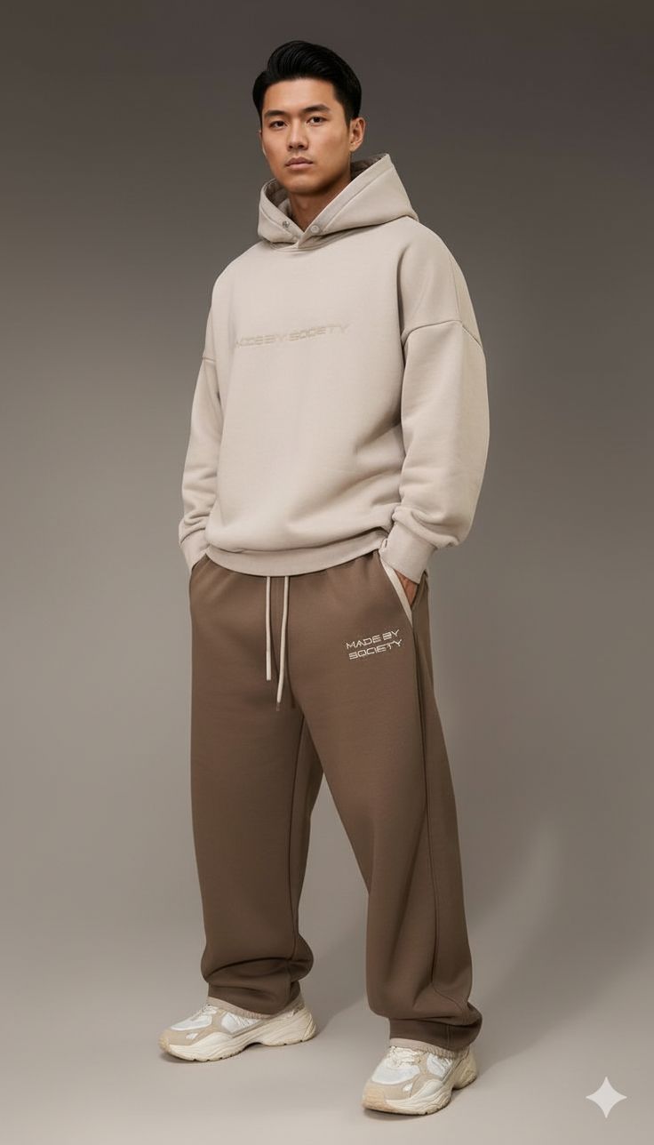 Men's Essential Beige Hoodie