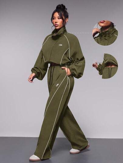 Women's Olive Co-ord Tracksuit